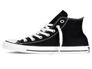 Высокие кеды Converse Chuck Taylor All Star черные с белым - фото слева