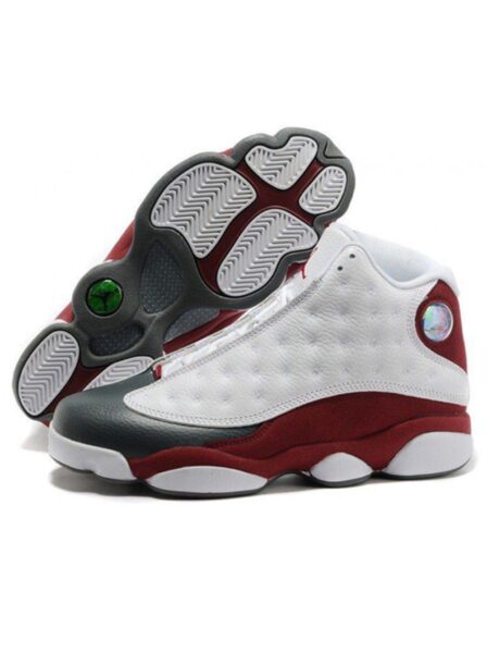 Nike Air Jordan 13 белые с бордовым (42-44)