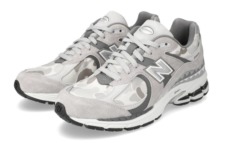 New Balance 2002R Grey Camo BAPE серые хаки замшевые мужские (40-44)