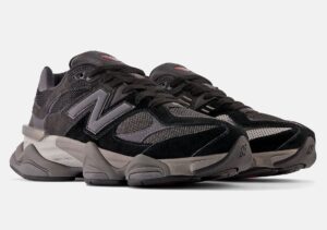 New Balance 9060 "Black Castlerock" черные замшевые с сеткой мужские (40-44)