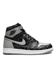 Nike Air Jordan 1 Retro High OG "Rebellionaire" черно-серые кожаные мужские-женские (40-44)