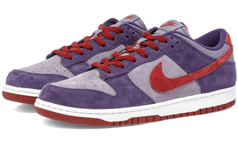 Nike SB Dunk Low Pro фиолетовые с бордовым нубук мужские (40-44)